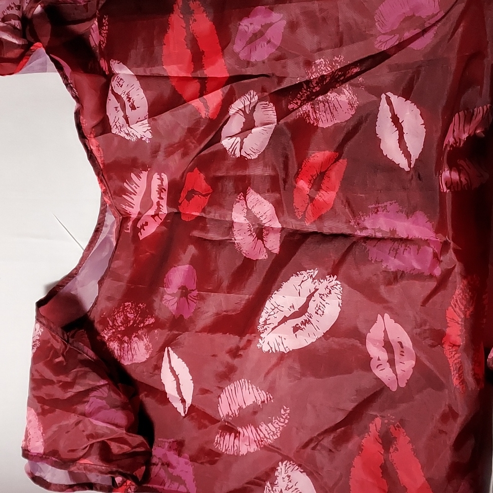 Vintage Avon Kiss Breast Cancer Goodbye Tote Cary All Bag Lips